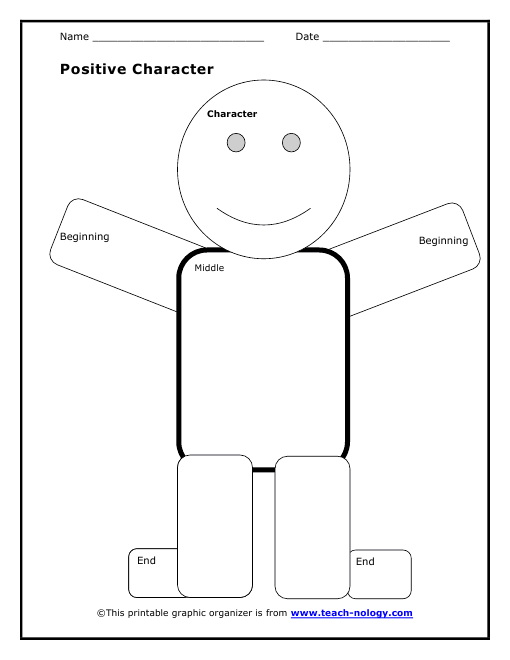 Positive Character Analysis Organizer