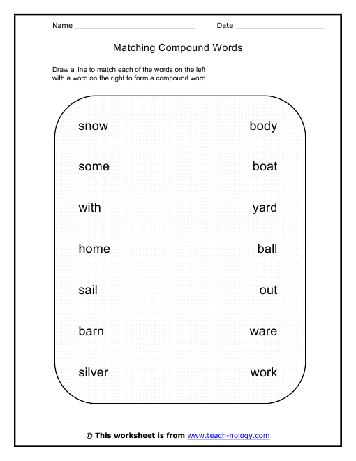 Matching Compound Words