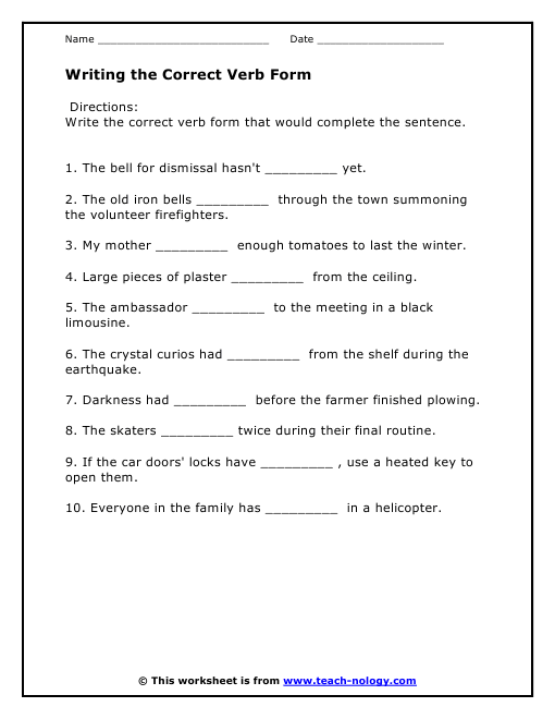 writing-the-correct-verb-form