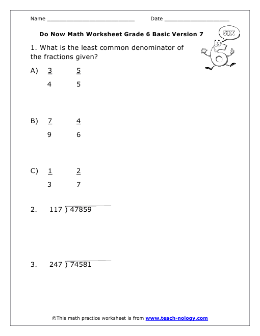 Do Now Math Grade 6 Basic Version 7