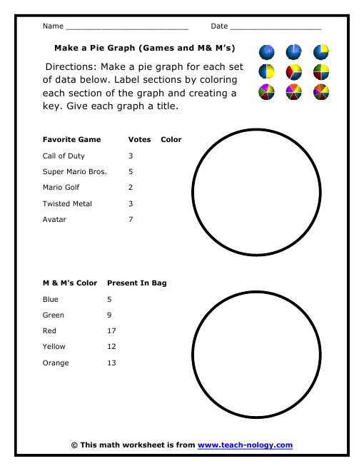 Circle Graph Worksheets