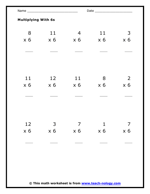 2s And 3s Multiplication Worksheet