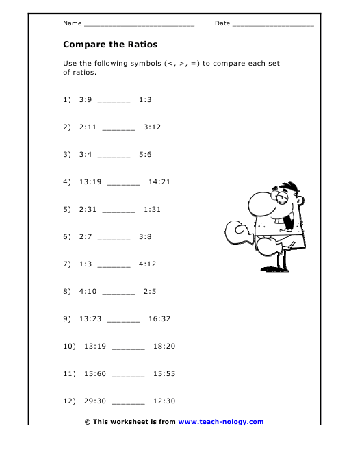 Compare The Ratios Worksheet Template Tips And Reviews