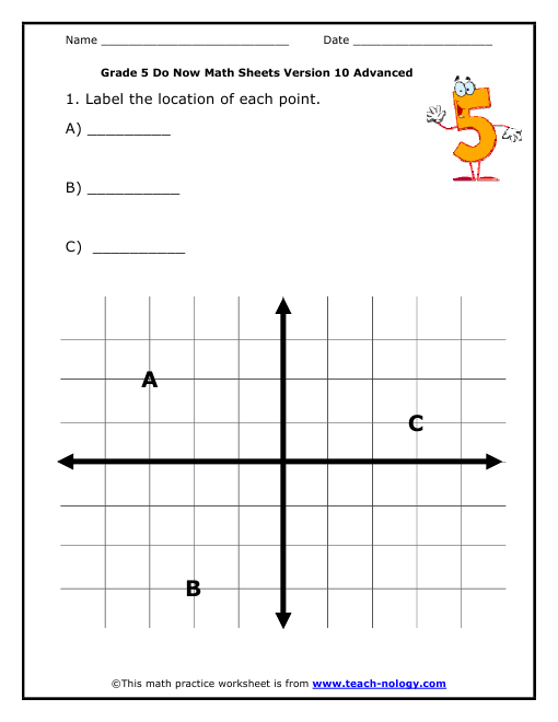 Do Now Math Grade 5 Advanced Version 10